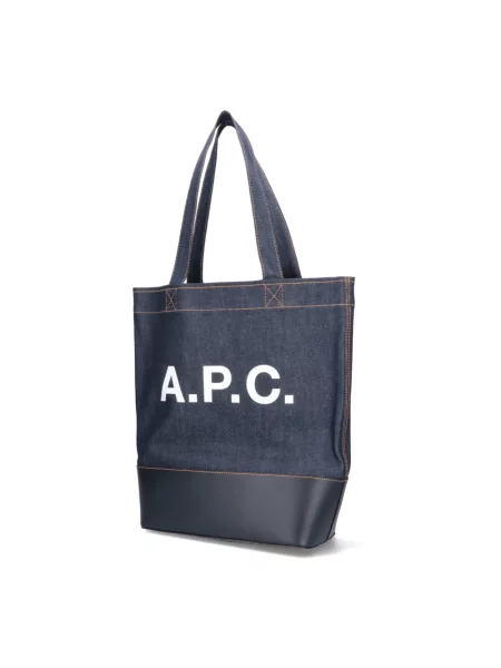 A.P.C. torba tote axel granatowy niebieska