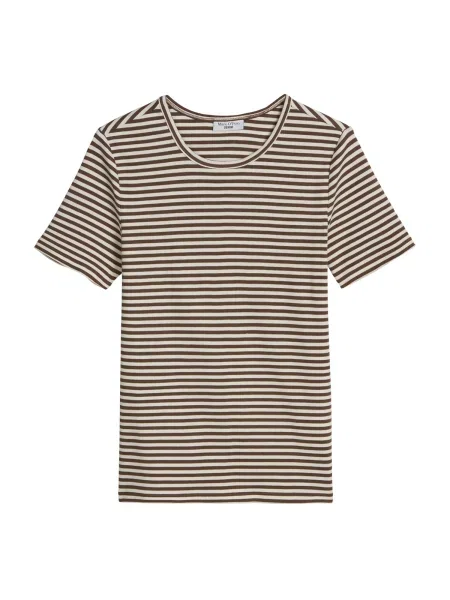 Marc O'Polo DENIM Tricou maro închis alb