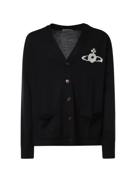Cardigan Vivienne Westwood cu decolteu în V negru