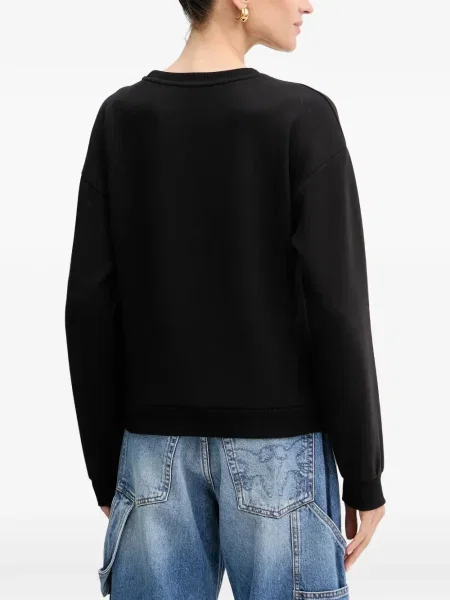 Hanorac crewneck Armani Exchange cu decolteu rotund negru
