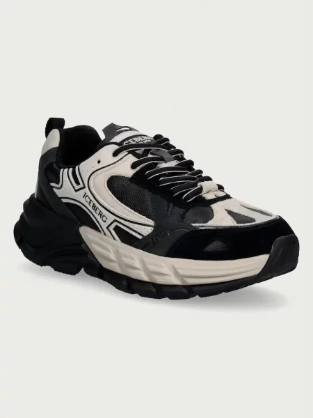 Iceberg ICB ONE sneakers pentru bărbați din piele negru