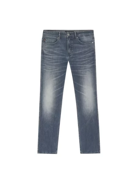 Jeansy o kroju slim fit z mieszanki bawełny Model DELAWARE' Boss Orange niebieskie