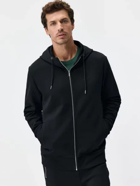Кофта спортивна DIVERSE Prm Zip бавовна/поліестер чорний