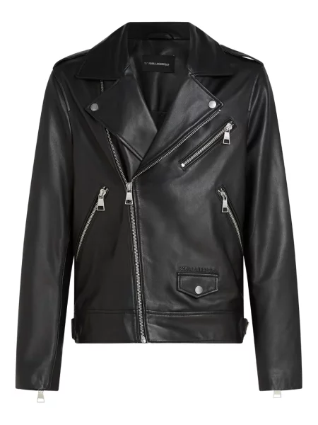 Geanta de piele Karl Lagerfeld negru