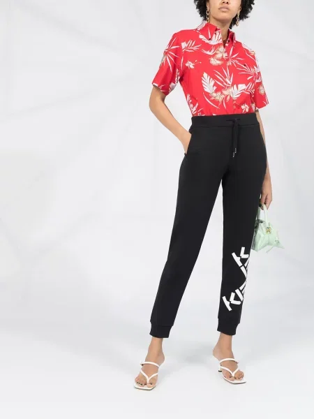 Raštuotos jogger kelnės Kenzo juoda