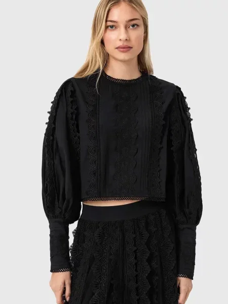 AllSaints bluză din HART negru