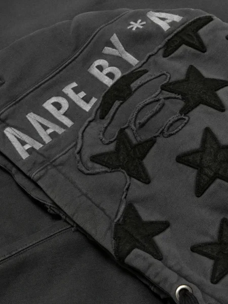 Pulover Aape By A Bathing Ape cu glugă gri