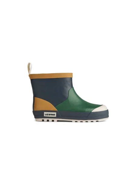 Liewood Cizme de cauciuc Jesse crem / bleumarin / miere / verde închis galben