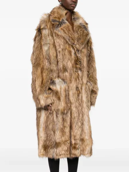 Krzneni kaput The Frankie Shop smeđa