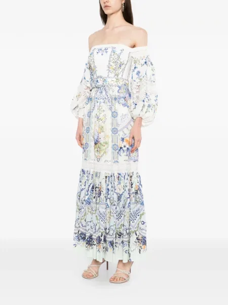 Костюм рокля Camilla със сърца бяло