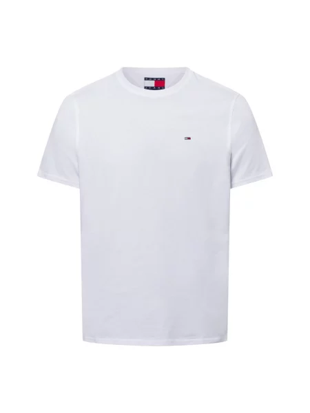 Tommy Jeans Koszulka Mężczyźni Dżersej jednolity M biały