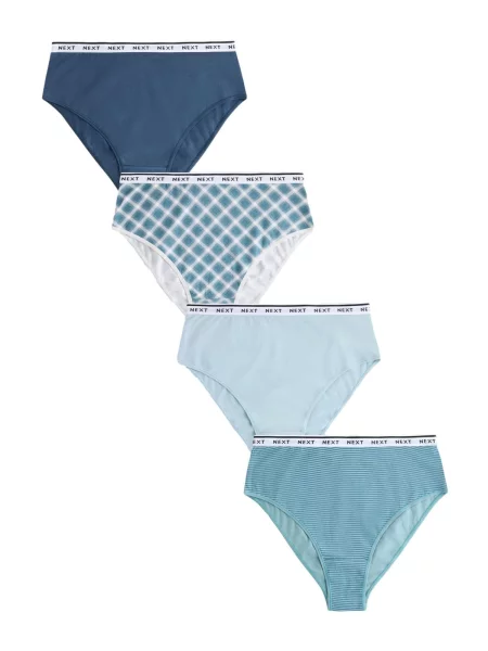 Next Slip bleumarin / albastru deschis / verde pastel alb