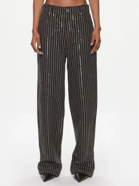 ROTATE Pantaloni din Wide Leg negru