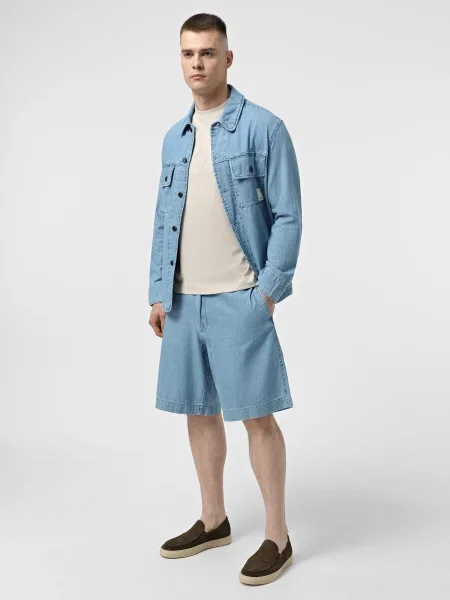 Джинсовые шорты Emporio Armani голубые