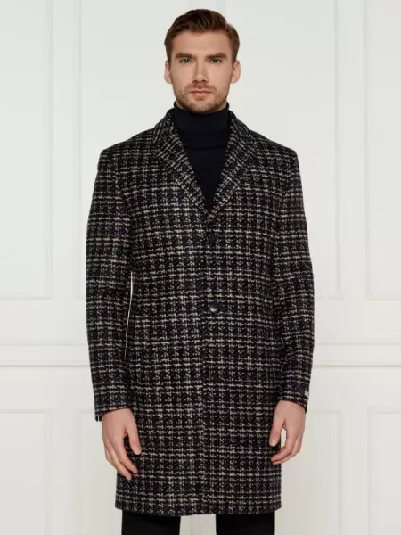 Karl Lagerfeld Palton CLOUD cu adaos de lână negru