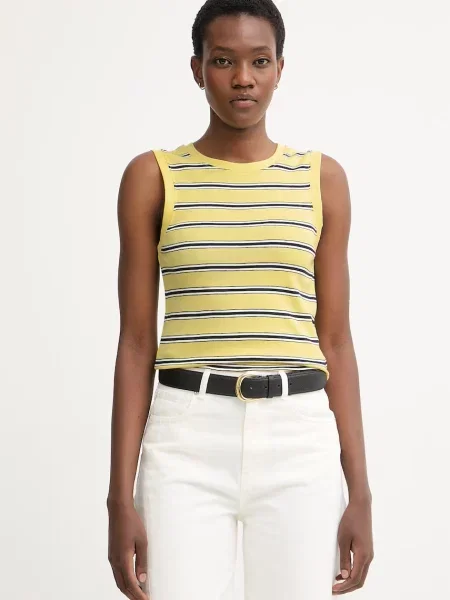 Tommy Hilfiger τοπ γυναικείο κίτρινο