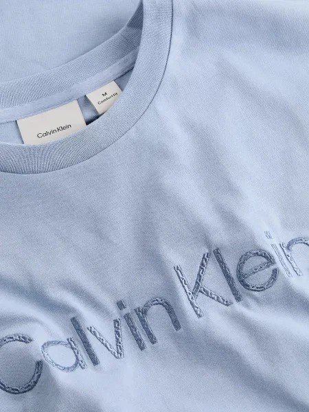 Вишита футболка Calvin Klein блакитна