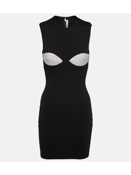 Sukienka Christopher Kane z kryształkami czarna