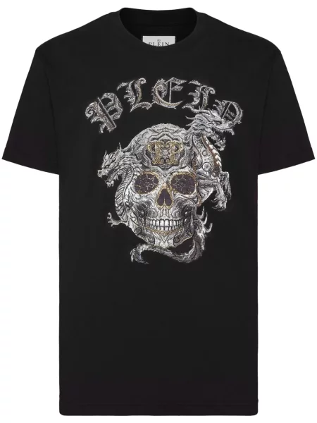 Tricou Philipp Plein cu imagine negru