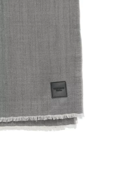 Fular Weekend Max Mara cu model herringbone gri