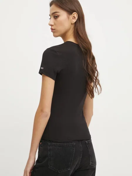 Tričko Tommy Jeans černá