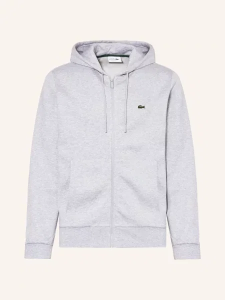 Lacoste Mikinová Bunda světle šedá
