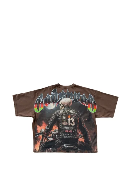 Tricou Godspeed cu imagine maro