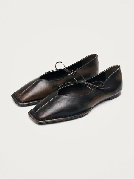 Alohas balerini din piele Sway maro