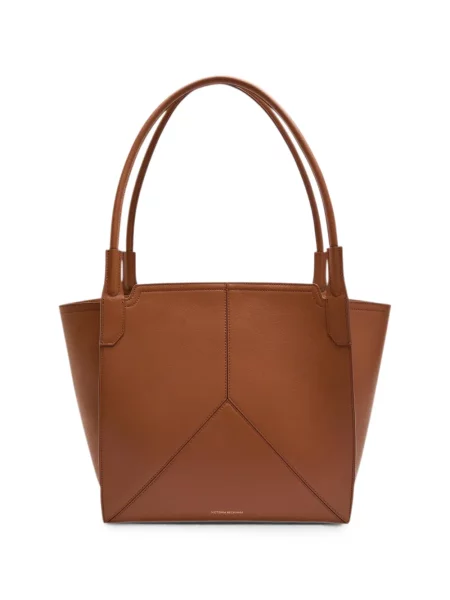 Geantă shopper Victoria Beckham din piele maro