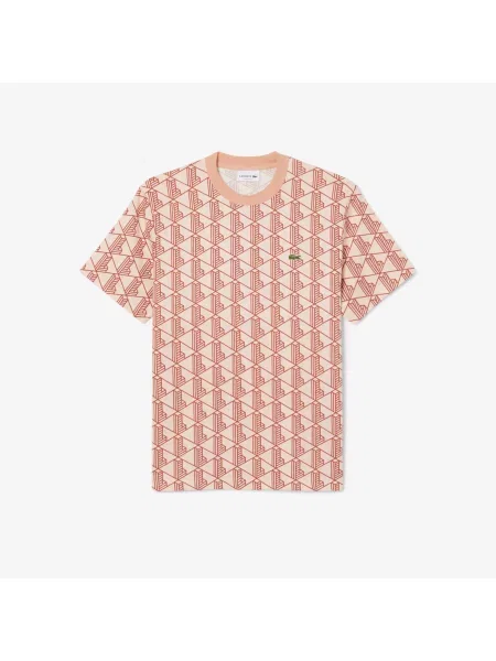 Lacoste Koszulka Z Monogramem brązowy