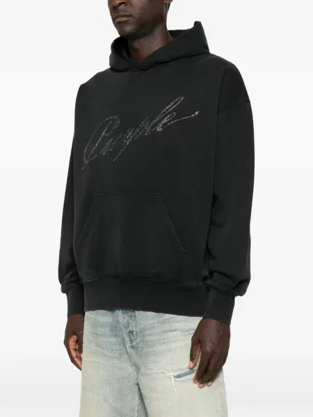 Hoodie Purple Brand με αυτόγραφο γκρι