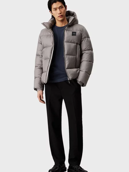 Куртка Calvin Klein з капюшоном сіра