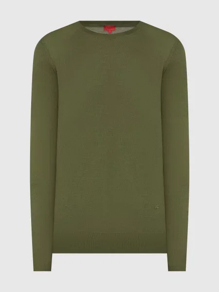 Шелковый свитер Isaia зеленый