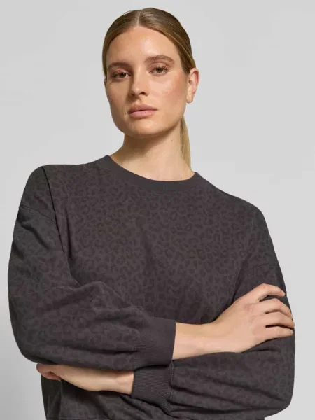 Bluza o kroju oversized z mieszanki bawełny Juvia czarna