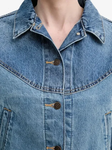 Blugi evazați Levi's® din piele de căprioară albastru