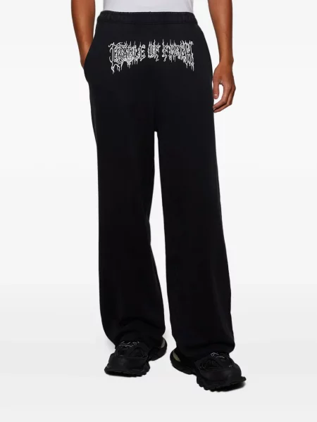 Pantaloni de trening Vetements cu imagine negru