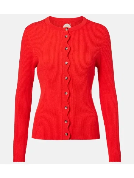 Vuneni kardigan Jardin Des Orangers crvena