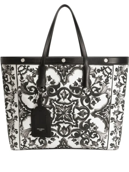 Чанта Dolce & Gabbana с принт бяло