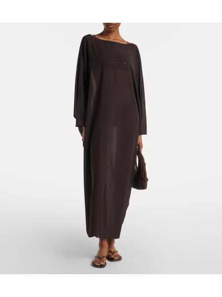 Rochie Staud din șifon maro