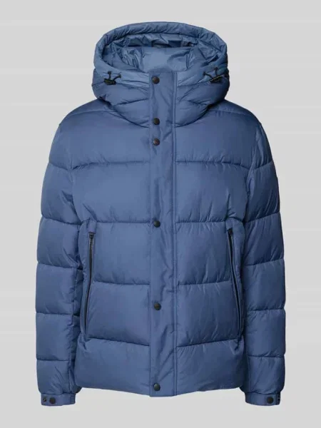 Pikowana kurtka o kroju regular fit z wodoodpornego materiału model ‘OMARIS’ Boss Orange niebieska