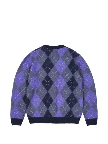 Πλεκτή ζακέτα Palace argyle μωβ