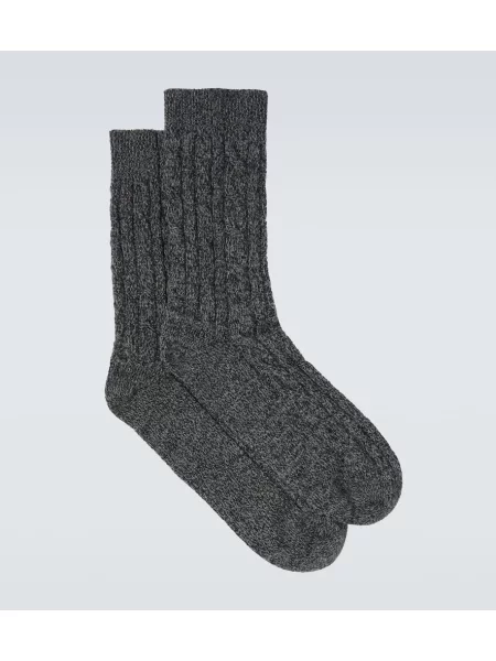 Skarpety Loro Piana z kaszmiru szare