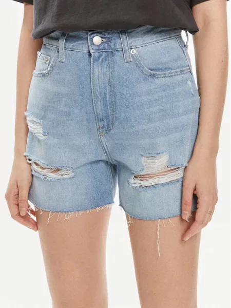 Τζιν σορτσάκια Calvin Klein Jeans μπλε