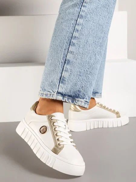 Sneakers Lavfedi cu auriu alb