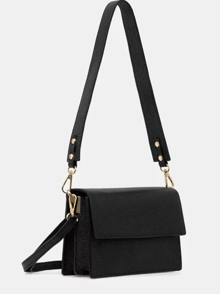 Answear.LAB crossbody kabelka dámska kožená čierna