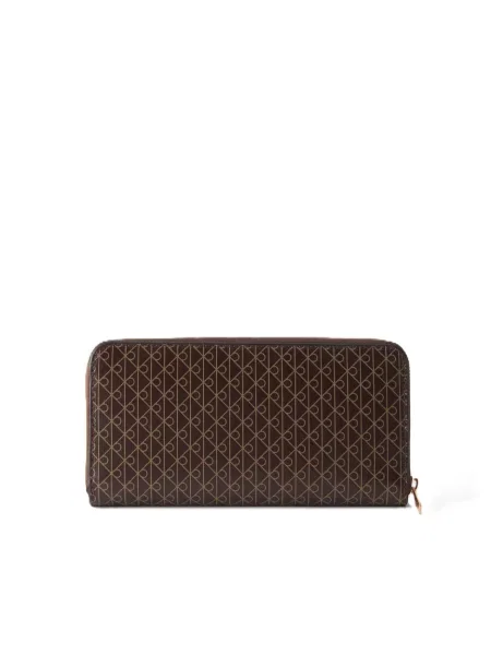 Calvin Klein Portofel ciocolatiu / brocart