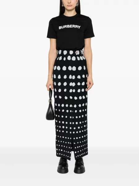 Raštuotas marškinėliai Burberry juoda