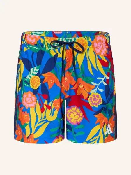Pruhovaný spodní díl plavek Adidas červený