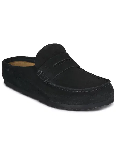 Birkenstock natikači semišasti Naples Wrapped Suede Leather črna