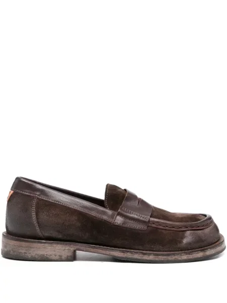 Pantofi loafer Moma din piele de căprioară maro